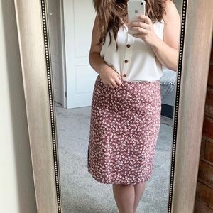 LOFT Outlet floral pencil skirt, size 14